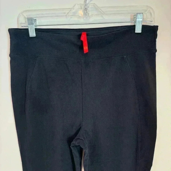 Spanx Micro Rib Knit Control Top Skimmer Leggings in Black Pants Women's Size XL - Picture 3 of 12
